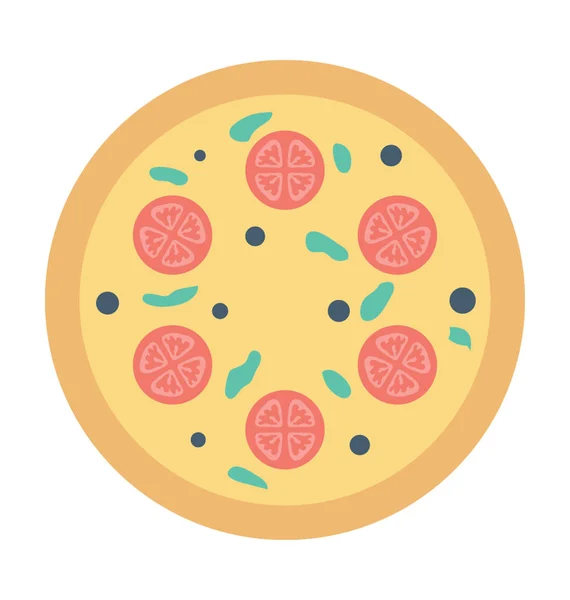 Πίτσα Χρωματισμένες Φορέα Εικονίδιο — Διανυσματικό Αρχείο