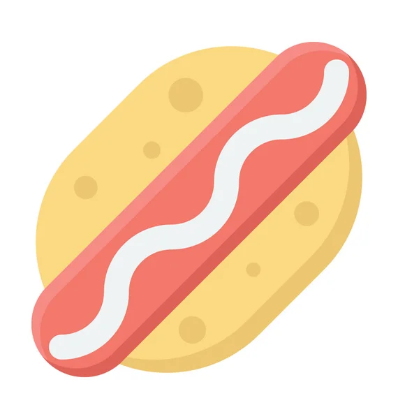 Hot Dog Vector Icon — Stock Vector