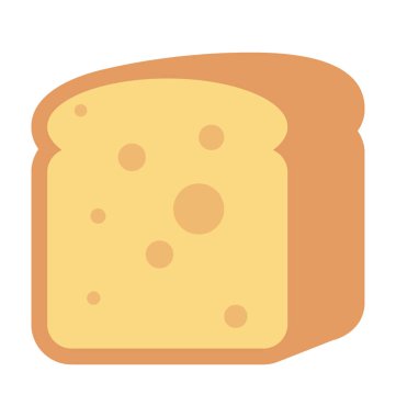 Ekmek renkli vektör simgesi