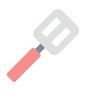 Spatula renkli vektör simgesi