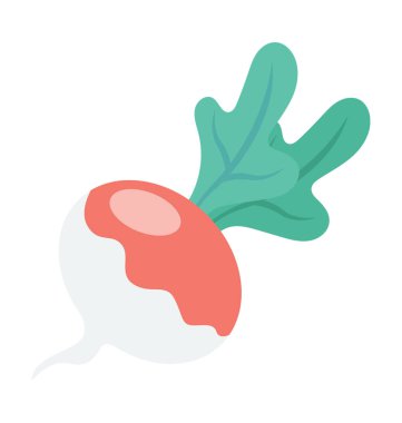 Şalgam renkli vektör simgesi