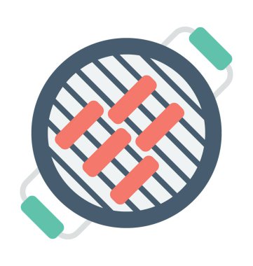 Barbekü ızgara vektör simgesi