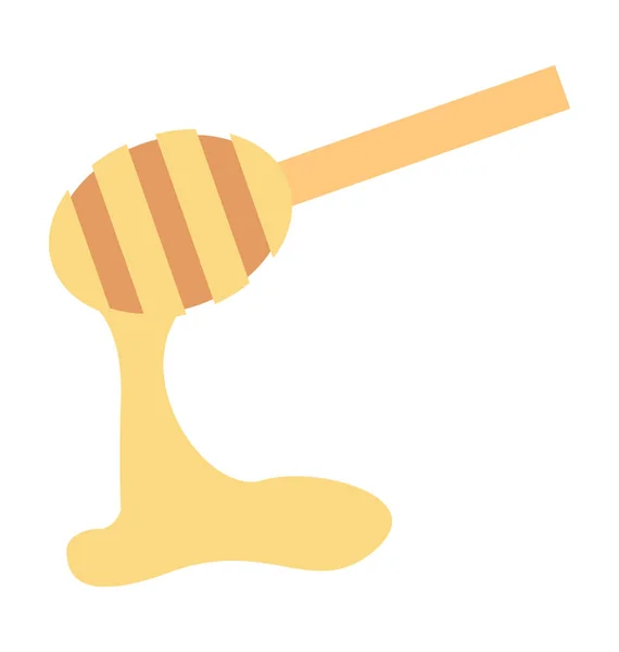 Honey Dipper Vector Icon — Stock Vector