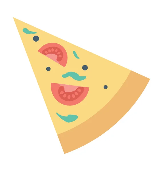 Pizza Slice Vector Icono — Archivo Imágenes Vectoriales