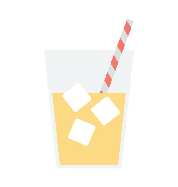 Cold Drink Vector Icon — Stock Vector