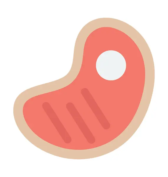 Steak Színes Vector Icon — Stock Vector