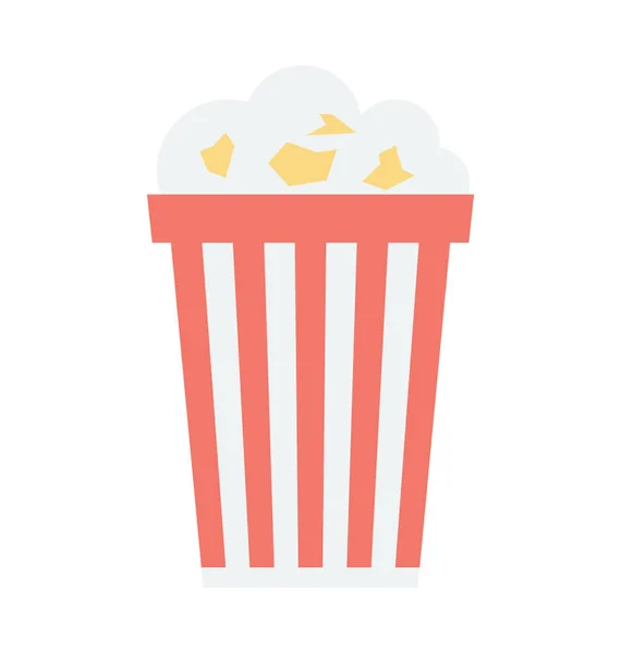 Popcorn Farbiges Vektorsymbol — Stockvektor
