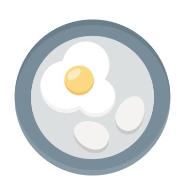 Kızarmış yumurta vektör simgesi