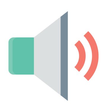 Ses ayarı renkli vektör simgesi