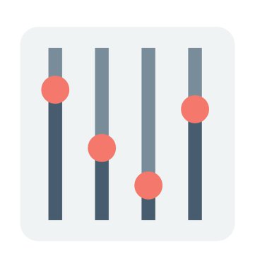 Equalizer'ı renkli vektör simgesi