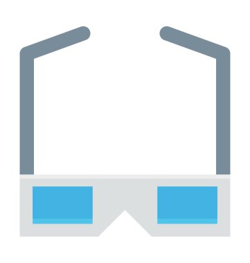 3D gözlük vektör simgesi