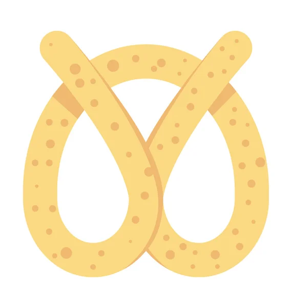 Pretzel Colored Vector Icon — Stock Vector