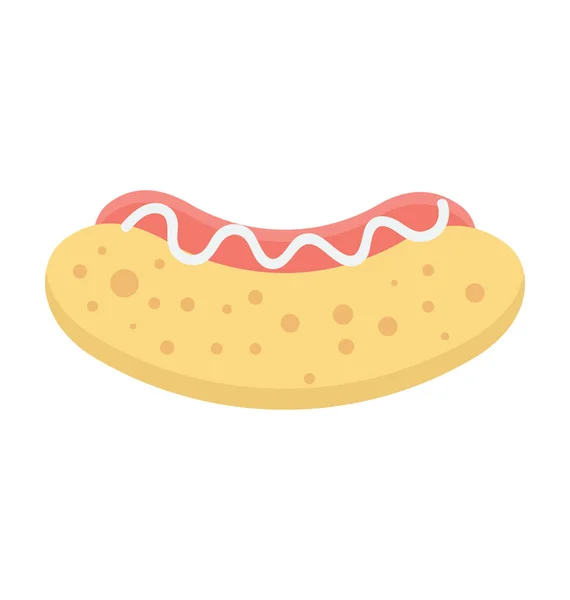 Hot Dog Vector Icon — Stock Vector