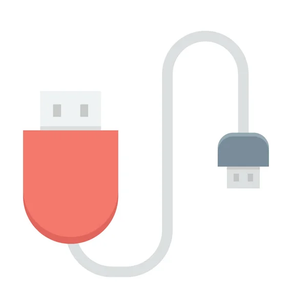 Usb Kabel Vektor Symbol — Stockvektor