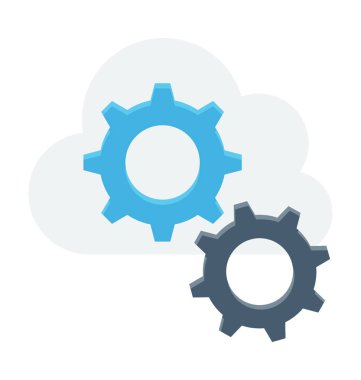  Bulut ayarları vektör simgesi