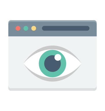  Web görünürlüğü vektör simgesi