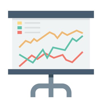  Grafik sunum vektör simgesi
