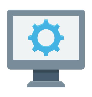  Monitör ayarları vektör simgesi