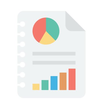  Grafik rapor vektör simgesi