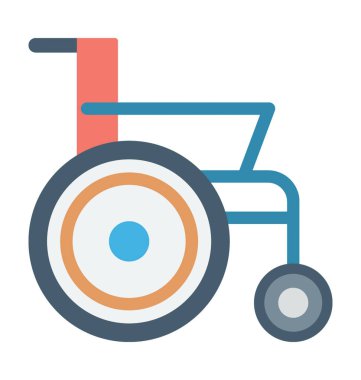  Tekerlekli sandalye Vektör Simgesi