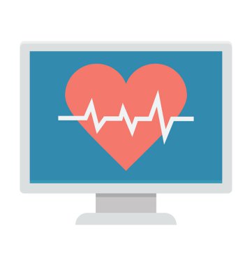  EKG monitör vektör simgesi