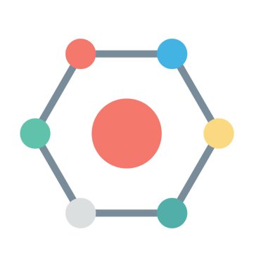  molekül vektör simgesi