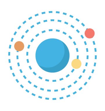  Güneş sistemi vektör simgesi