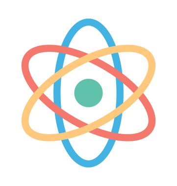  Atom vektör simgesi