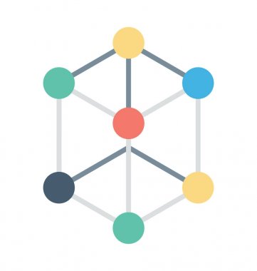  molekül vektör simgesi