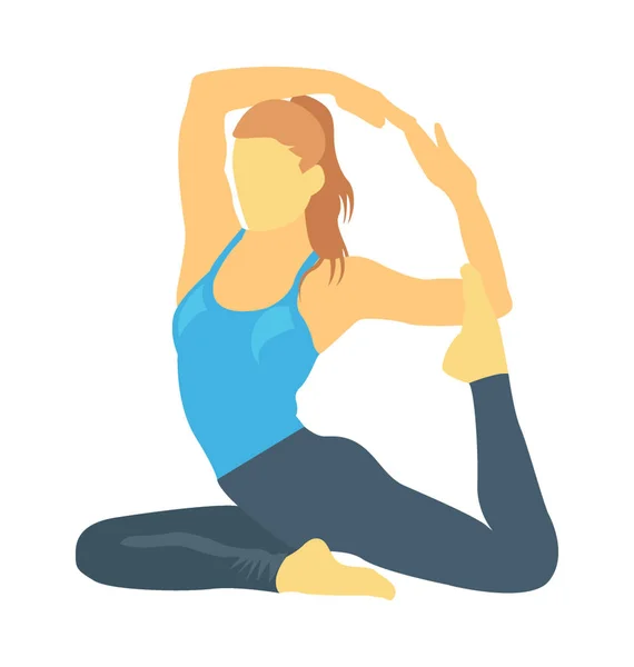 Yoga Posture Vector Icon — Stock Vector