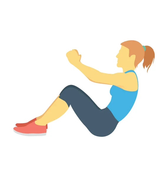 Stretching Vector Icon — Stock Vector