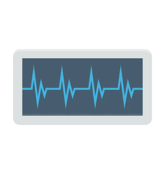 Ecg machine vecteur icône — Image vectorielle