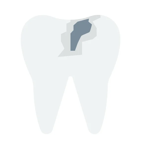 Broken Tooth Vector Icon — Stock Vector