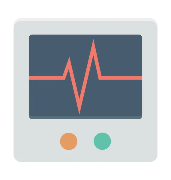 ECG Machine Vector Icon — Stock Vector