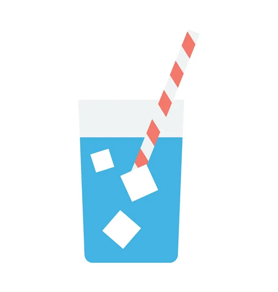 Cold Drink Vector Icon — Stock Vector