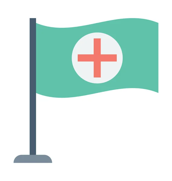 Векторная икона больничного флага — стоковый вектор