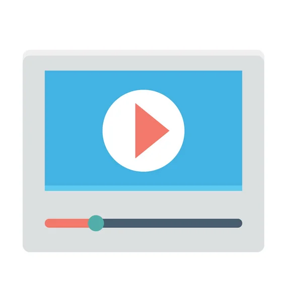 Reproductor multimedia icono vector — Archivo Imágenes Vectoriales