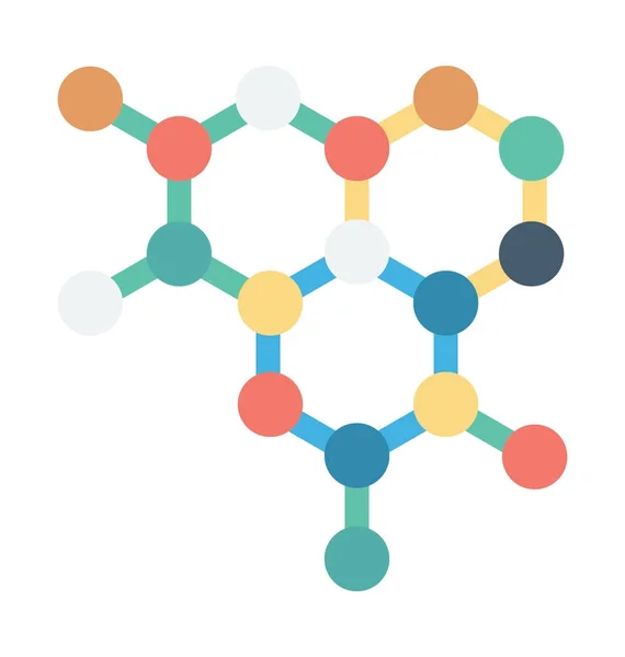 Ícone vetorial da molécula —  Vetores de Stock