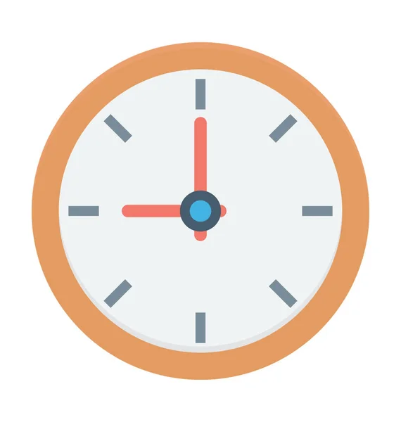 Reloj icono vector — Vector de stock