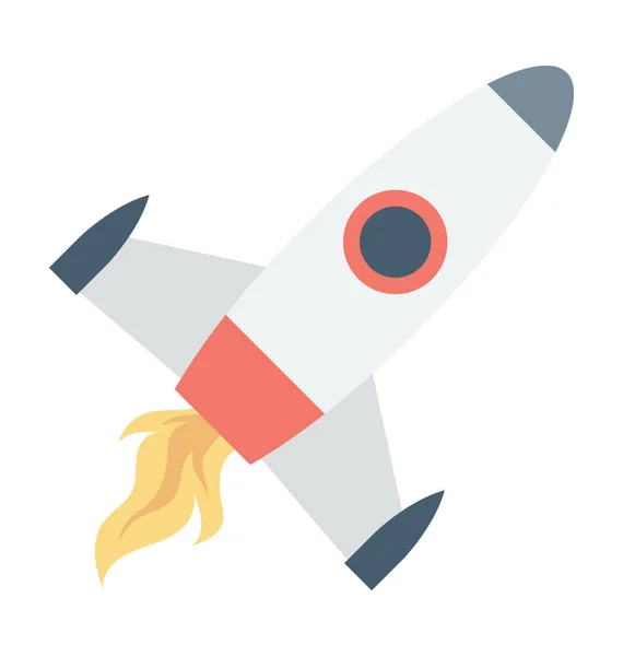 Rocket Launch Vector Icon — Stock Vector