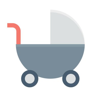  Bebek arabası vektör simgesi 