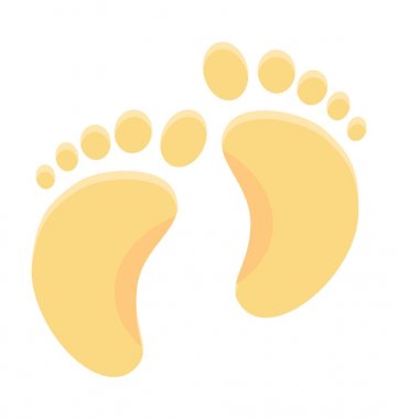  bebek ayak vektör simgesi 