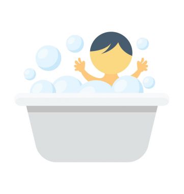  Bebek Banyo vektör simgesi