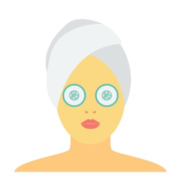 kadın yüz vektör simgesi