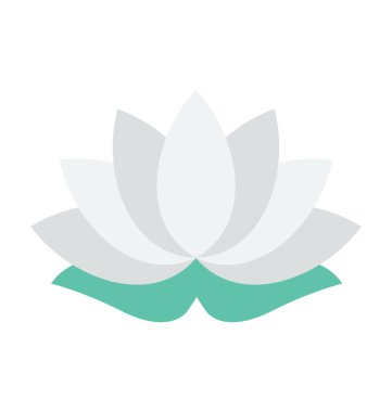 Lotus renkli vektör simgesi
