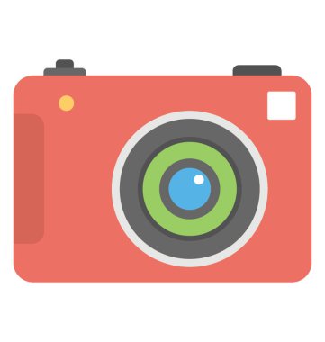 Aygıt, kamera düz simgesi yapışma bir fotoğraf