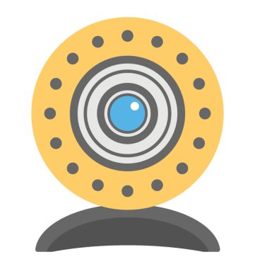 Cctv kamera düz simgesi tasarım