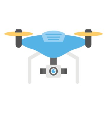 Bir popüler dron kamera düz simgesi tasarım temsil bu gün