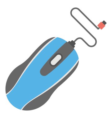 Düz simgesi tasarım bir kordon fare