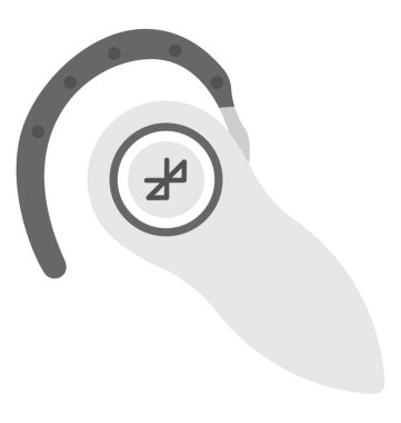 Bluetooth kulaklık tasarımını düz simgesi